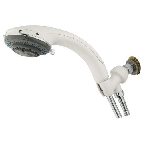 Kingston Brass KX2527B Designer Trimscape 5-Setting Hand Shower with Stainless Steel Hose, White