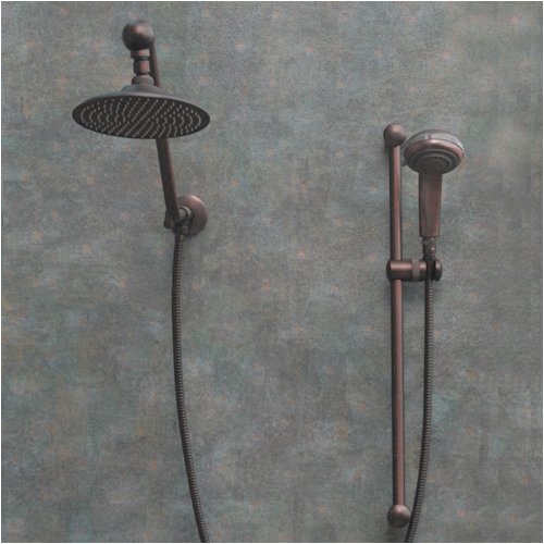 Atlantis 7 Oil Rub Bronze Rain Shower Head with Handheld Showerhead