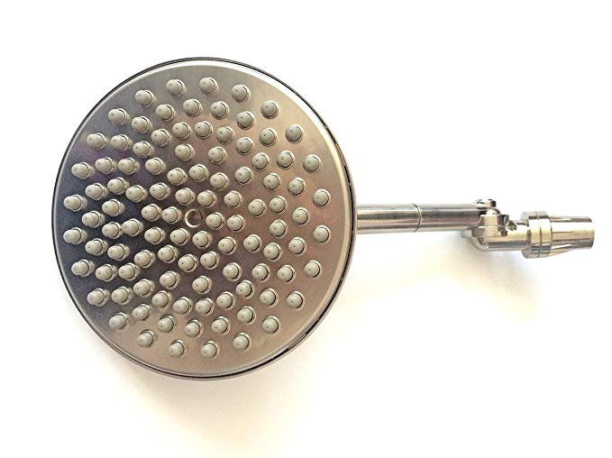 New Domaine 96-WQSX-64RL Rainfall Low-Flow Multidirectional Showerhead, Brushed Nickel