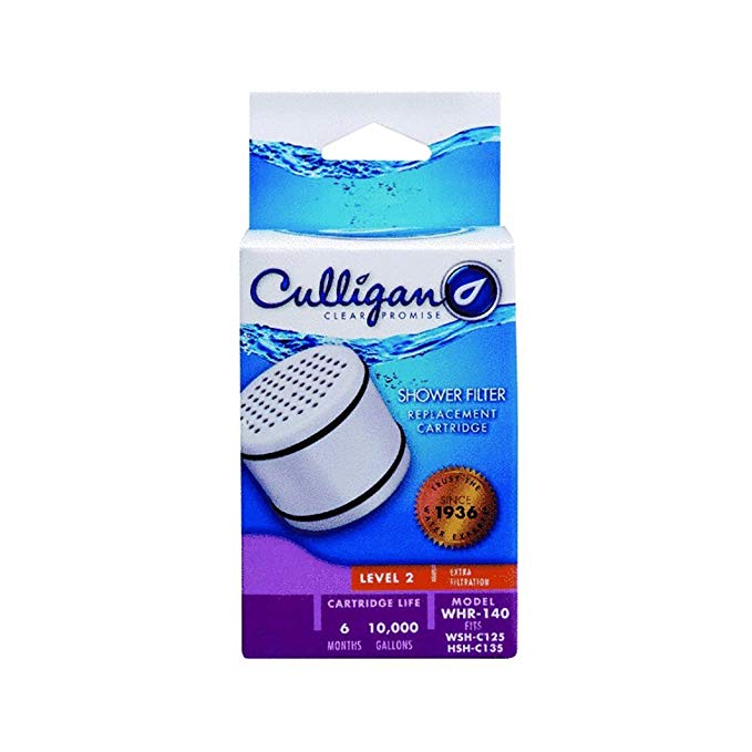 Culligan WHR-140 Replacement Shower Filter Cartridge for WSH-C125, HSH-C135, ISH-100 Shower Units (5 Pack)