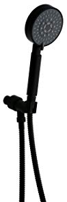 Derengge HSH-117TF-MT 5-Function Handheld Showerhead with Hose and Bracket Holder, Matte Black