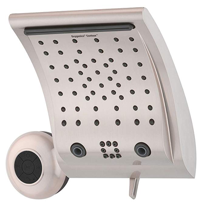 Oxygenics Contour + Speaker 6-Setting Brushed Nickel Shower System