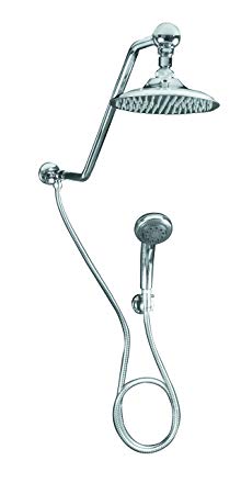 Atlantis 6 Brushed Nickel Rain Showerhead Combination