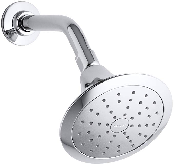 Kohler K-10327-CP Forté 2.0gpm Single Function Showerhead with Katalyst Spray, Polished Chrome