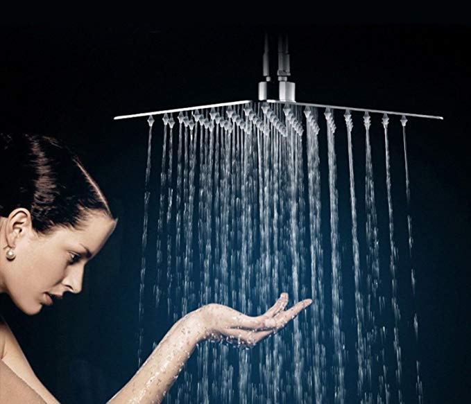 Luxury Shower Head 8 Inch for Modern Bathroom, Ultra-thin Stainless Steel & High, Polish Chrome, Enjoy a Invigorating Spa-like shower, Not include arm