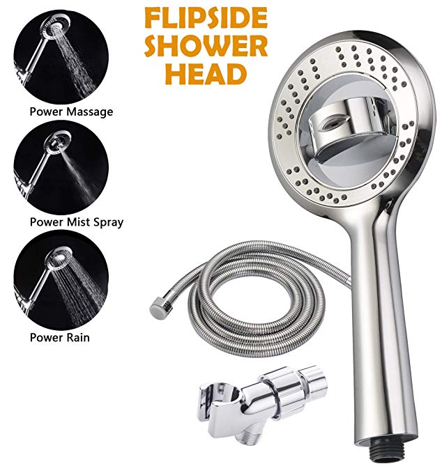 NianEr High Pressure Handheld Shower Head With Powerful Shower Spray Against Low Pressure Water Supply With Hose And Adjustable Bracket