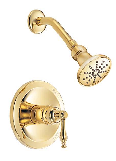 Danze D520655PBVT Sheridan Single Handle Shower Trim Kit, 2.5 GPM, Valve Not Included, Polished Brass PBV