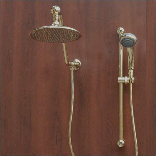 Atlantis 7 Gold Rain Shower Head Combination