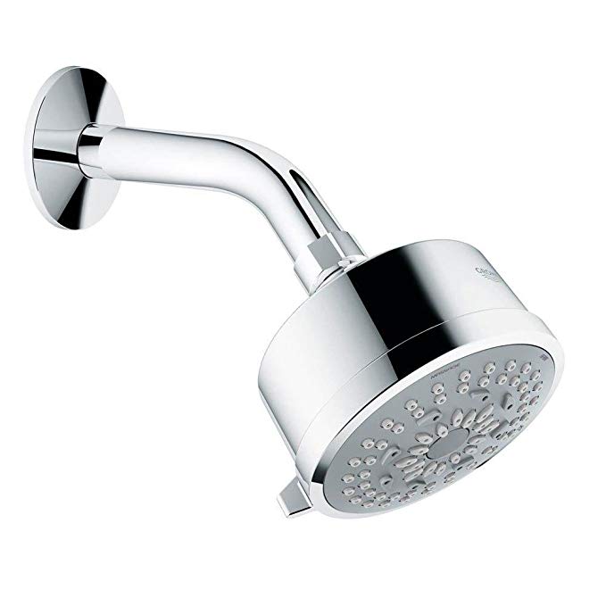 Grohe 27613000 Bau Shower Head and Arm in Starlight Chrome