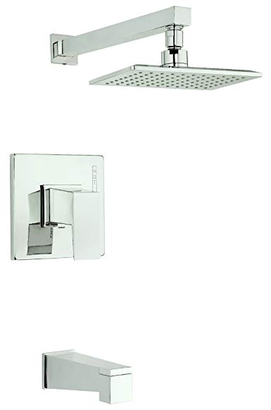 Danze D502062PNVT Mid-Town Single Handle Tub and Shower Trim Kit, 2.0 GPM, Valve Not Included, Polished Nickel PNV