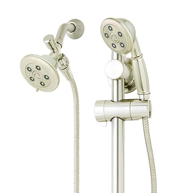 Speakman VS-123011-BN Chelsea Anystream Shower Combination with Slide Bar, 2.5 GPM, Brushed Nickel