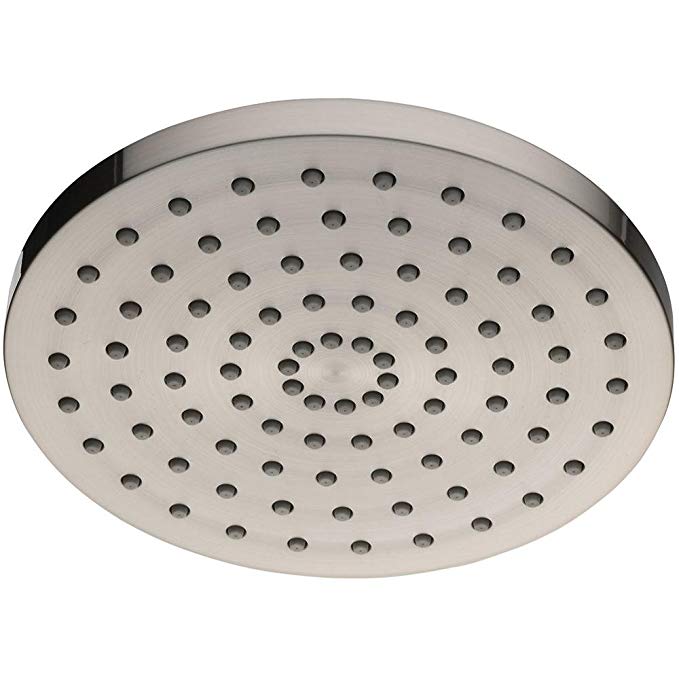 Glacier Bay 8 Inch Fixed Rain Shower Head Round Brushed Nickel (1.8 GPM)