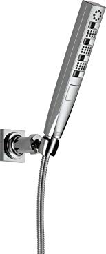 Delta 5-Spray Touch Clean H2Okinetic Wall-Mount Hand Held Shower with Hose, Chrome 55140