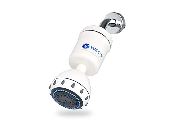 Hydro Guard Aqualux Dechlorinating Shower Filter with Shower Head (White)