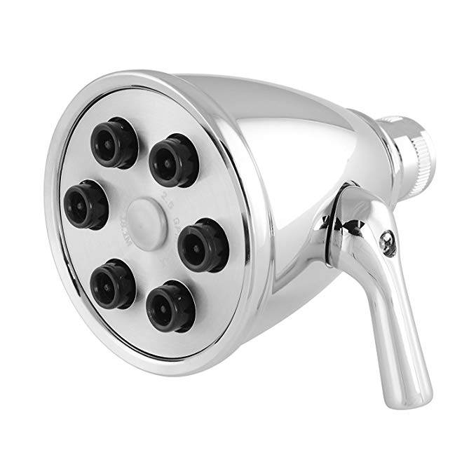 Best 6-Jet Shower Head Hotel Grade Chrome Finish High Pressure Adjustable Spray for a Luxury Bathroom Experience from Piermont Brass