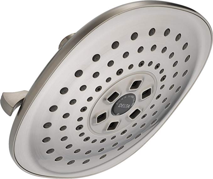 Delta 52686-SS 3 Setting H2O kinetic Contemporary Raincan Showerhead, Stainless