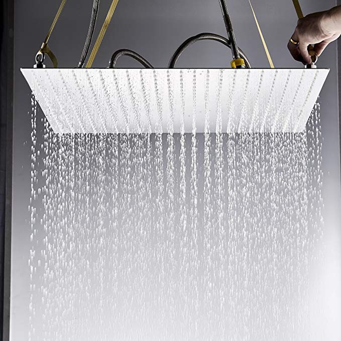 Rozin Bathroom Oversize 24 Inch Square Rainfall Shower Head Chrome Finish