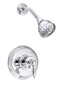 Danze D511510T Prince Single Handle Shower Trim Kit with Efficient Flow Showerhead, Chrome