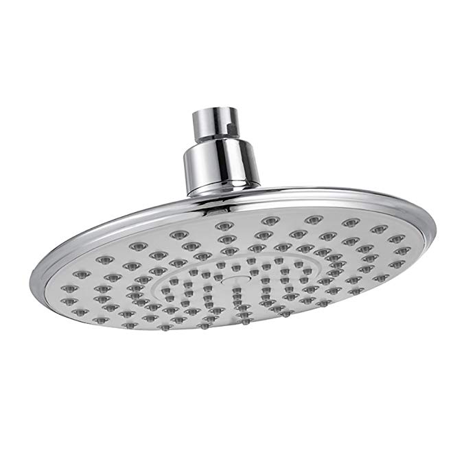 btcus4 Shower Head Rainfall High Pressure 8” Adjustable Metal 360 Swivel Bathroom showerhead Chrome Finish