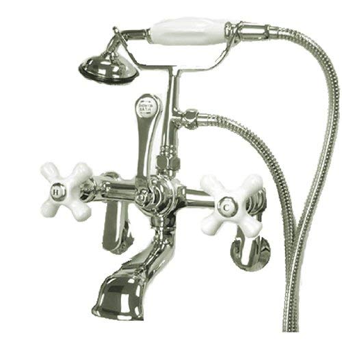 Kingston Brass CC60T1 Vintage Leg Tub Filler with Hand Shower, Polished Chrome