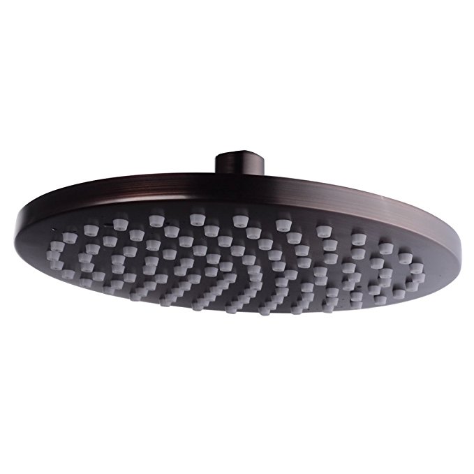 KES J203-7 ALL METAL 8-Inch Shower Head Fixed Mount Rainfall Style Stainless Steel, Oil Rubbed Bronze