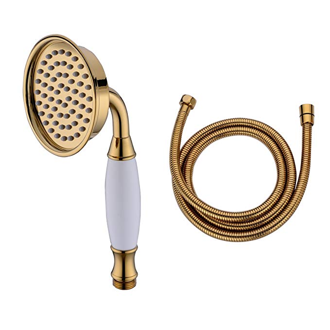 4 Inch Brass Fixed Handheld Shower Head with 60