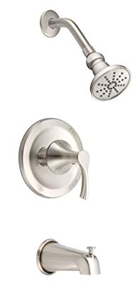 Danze D500022BNT Antioch Single Handle Tub and Shower Trim Kit, 2.5 GPM, Valve Not Included Brushed Nickel