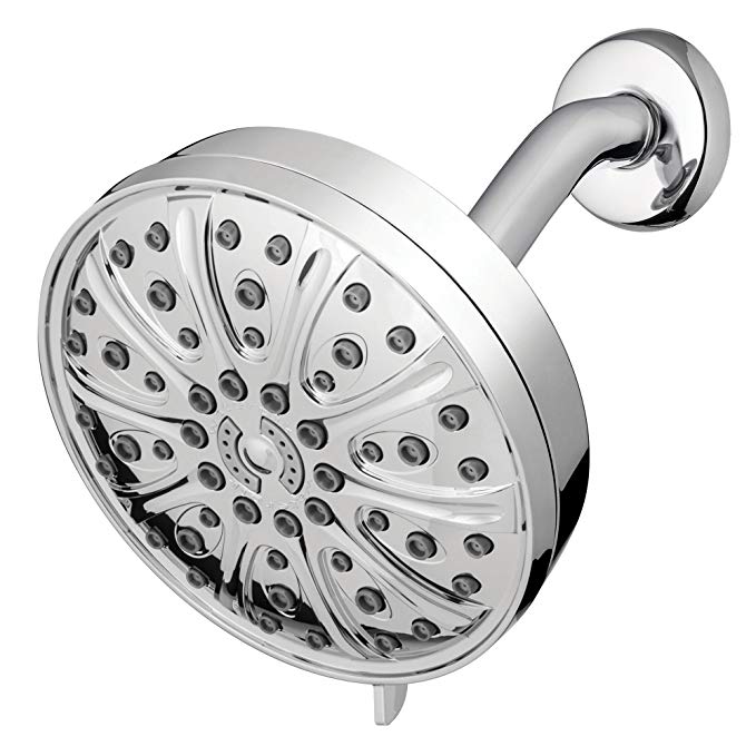 Waterpik XMT-633 High Pressure 6-Mode Rain Shower Head, 2.5 GPM, Chrome