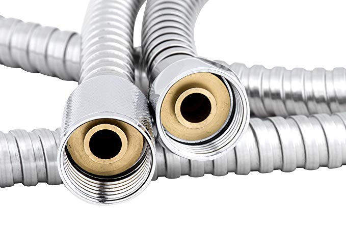 Handheld Shower Head Hose by Nice Splash - Stainless Steel Flexible Replacement Hoses for Hand Held Showerhead Wand Sprayer - 59 inch long Extension Showerhose - Chrome Finish