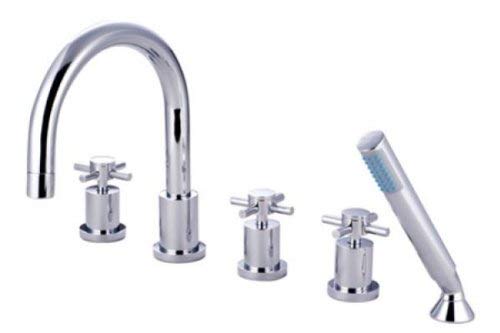 Kingston Brass KS83215DX Concord Roman Tub Filler 5Piece, Polished Chrome