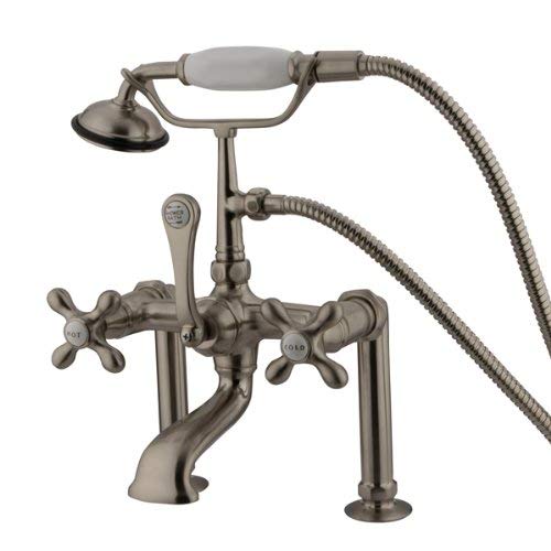 Kingston Brass CC109T8 Vintage Leg Tub Filler with Hand shower, Satin Nickel