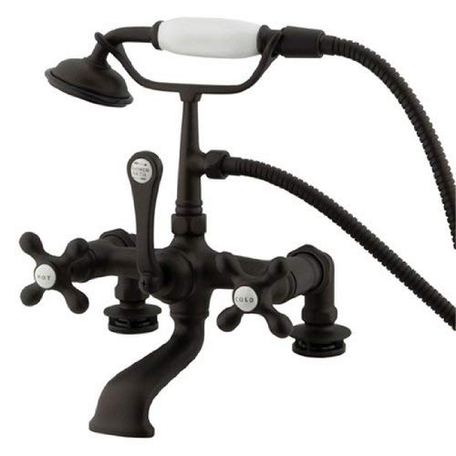 Kingston Brass CC209T5 Vintage Leg Tub Filler with Hand Shower and 2-Inch Riser, Oil Rubbed Bronze