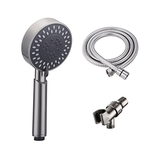 KES DP309-2 Bathroom Lavatory THREE Function Handheld Shower Head with Extra Long Hose and Shower Arm Mount, Brushed Nickel