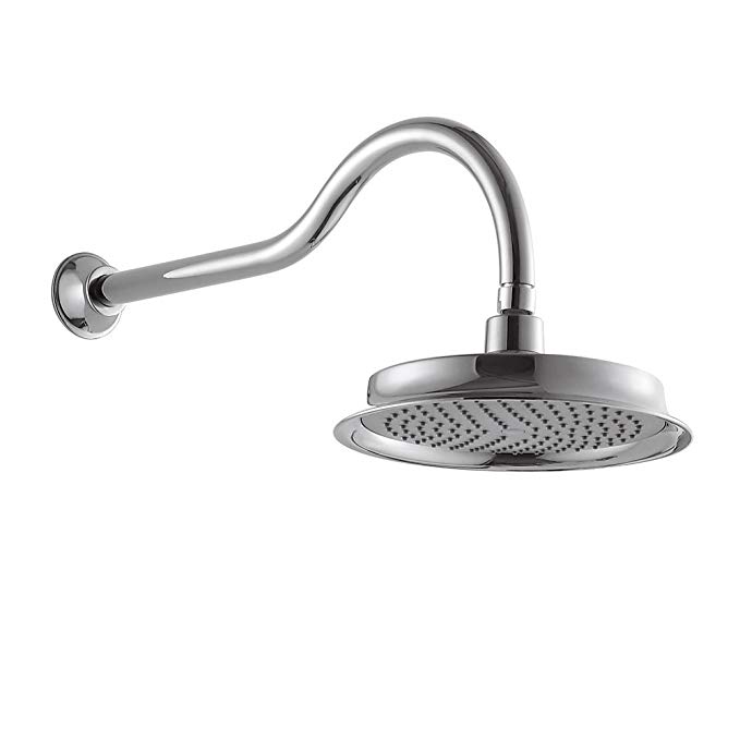 JOMOO Rainfall Shower Head High Pressure 9 Inch Round Showerhead For Bathroom With Extension Arm Overhead Waterfall Full Body Coverage Raincan, Chrome