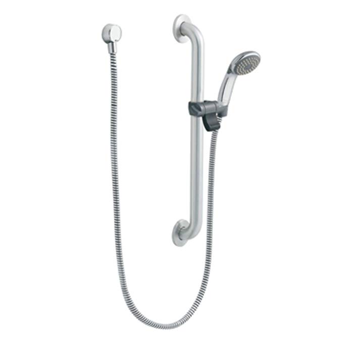 Moen 52224GBP25 Commercial Slide Bar/Grab Bar Hand Shower System 2.5 gpm, Chrome