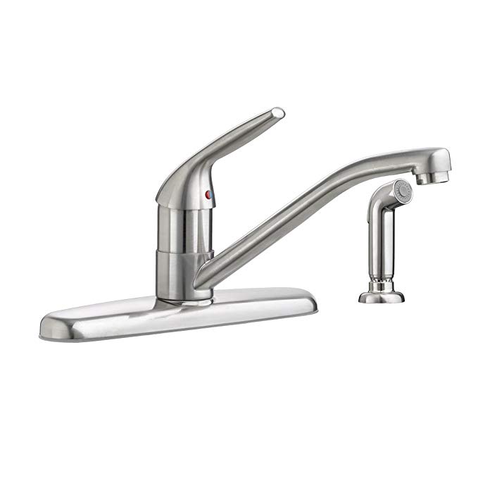 American Standard 4175701F15.075 1.5 GPM Colony Choice 1-Handle Kitchen Faucet with Side Spray, Stainless Steel