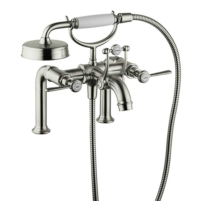 AXOR Hansgrohe 16552821Montreux Tub Filler With Lever Handle, Brushed Nickel