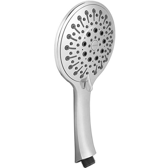 SAKAIKA SH-LS4-CP 5 Inch Multi Function 2.5 GPM Hand Held Shower Head Replacement with Massage from Multifunction Handshower Collection, Polished Chrome (Handheld Showerhead Only)