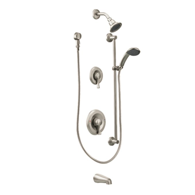 Moen T8343EP15CBN Commercial M-Dura Posi-Temp Tub/Shower Trim, 1.5-gpm, Classic Brushed Nickel