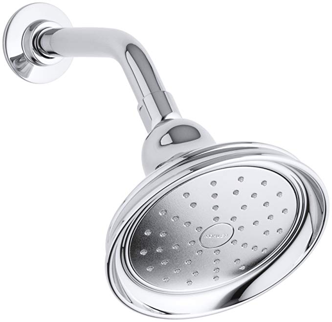 KOHLER K-14519-CP Bancroft 2.0 GPM Single-Function Showerhead with Katalyst Spray, Polished Chrome