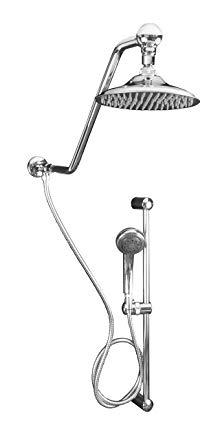 Chrome Atlantis 7 Rain Head Shower System with Hand Held