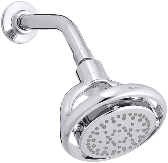 Kohler K-15996-CP Flipside 2.5 gpm multifunction wall-mount Showerhead, Polished Chrome