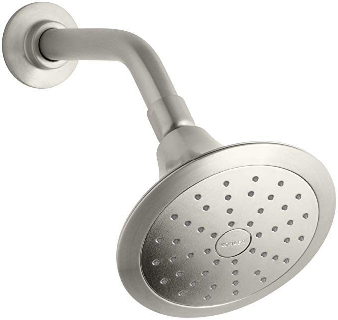 Kohler K-10327-BN Forté 2.0gpm Single Function Showerhead with Katalyst Spray, Vibrant Brushed Nickel