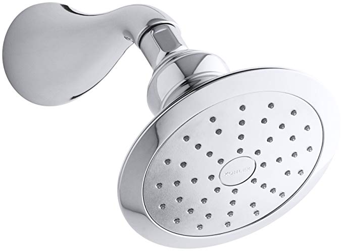 KOHLER 45411-CP Revival Single Function Wall Mount Showerhead with Katalyst Air Induction Spray, 2.0 GPM, Polished Chrome