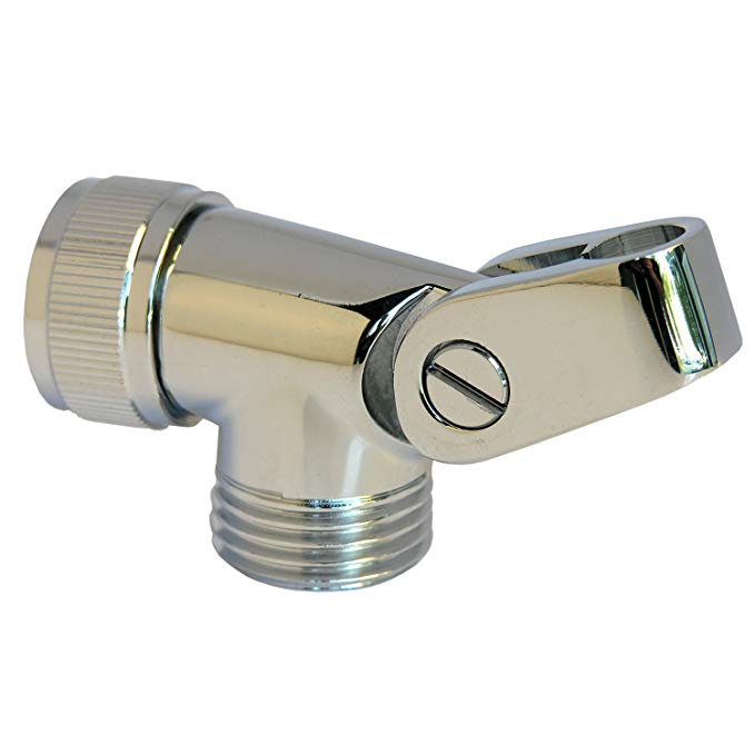 LASCO 08-2419 Personal Shower Swivel Connector with Hose to Hand Held Shower Head, Chrome Plated Brass