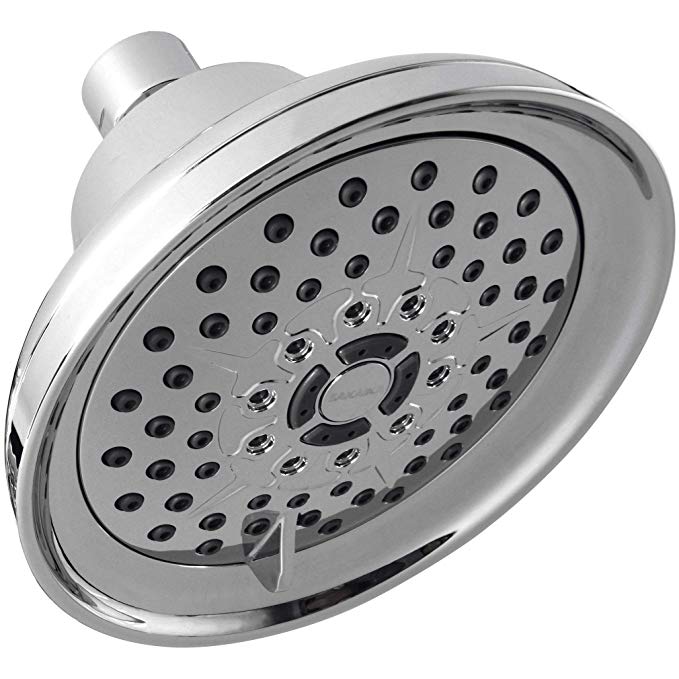 SAKAIKA SH-LS1CP 5 Inch Multi Function Adjustable 2.5 GPM Fixed Shower Head with Mist Spray & Shower Massage from the Luxury Bell Multifunction Showerhead Collection in Modern Polished Chrome Finish