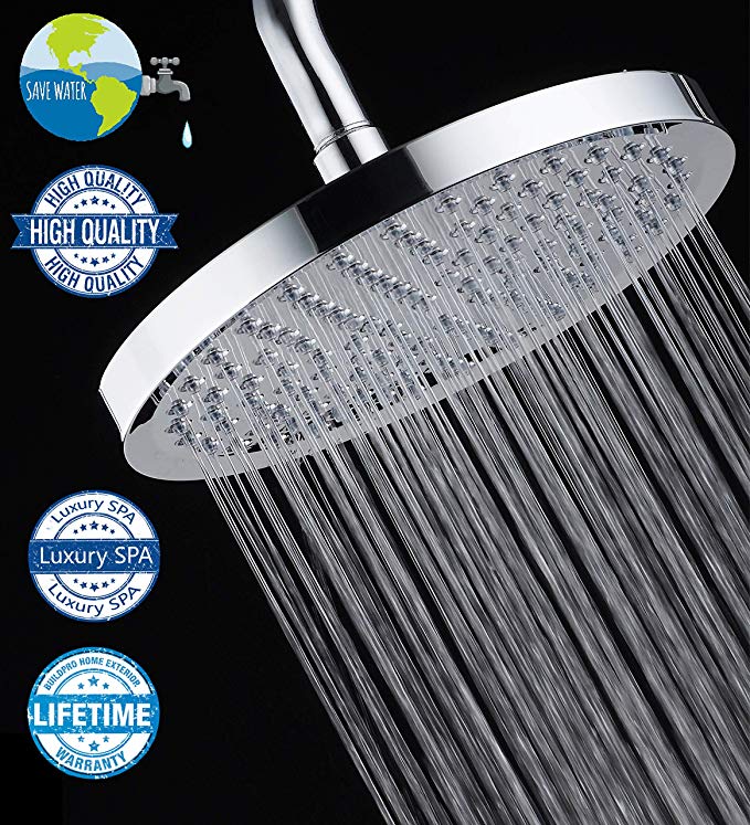 Minco shop Shower Head, High-Pressure Rainfall, 8” Luxury Thin Top ABS, Rain Shower Head- For the Relaxation and Comfortableness