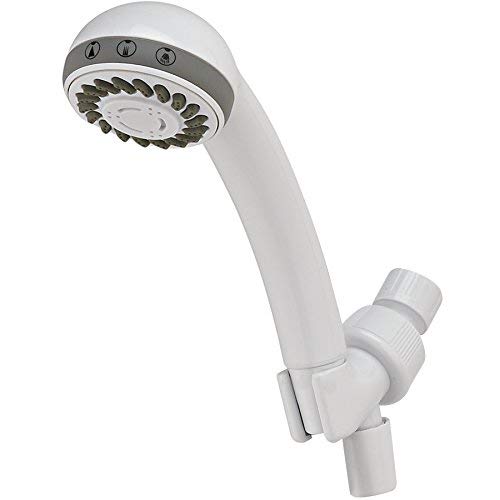 AquaSource 3-in 2.5-GPM (9.5-LPM) White 3-Spray Hand Shower