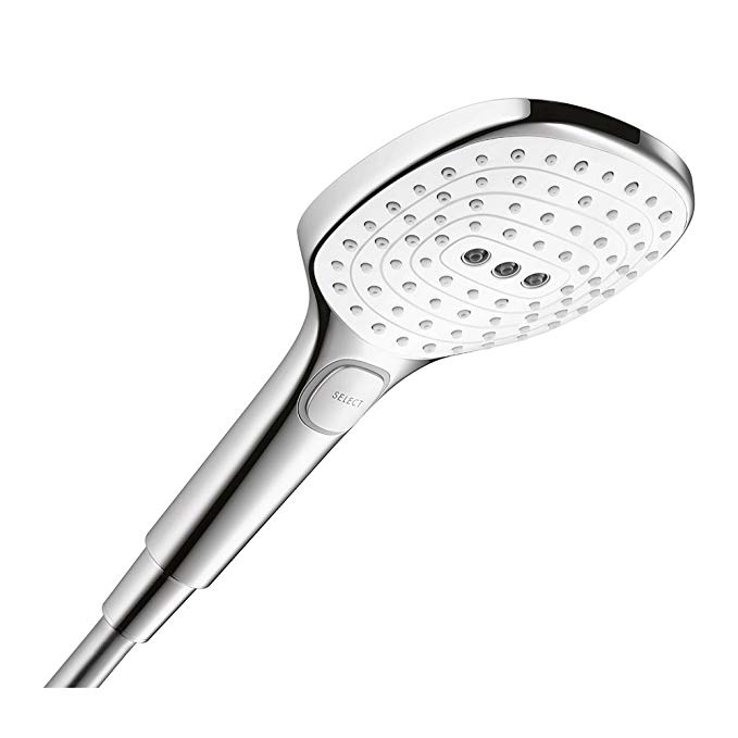 Hansgrohe 4528400 Raindance Select E120 Low Flow 2.0 GPM Hand Shower, White/Chrome