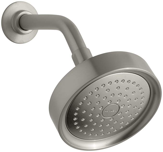 KOHLER K-965-BN Taboret Single-Function Showerhead, Vibrant Brushed Nickel